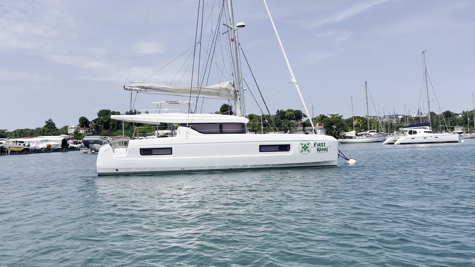 First Wave at her mooring