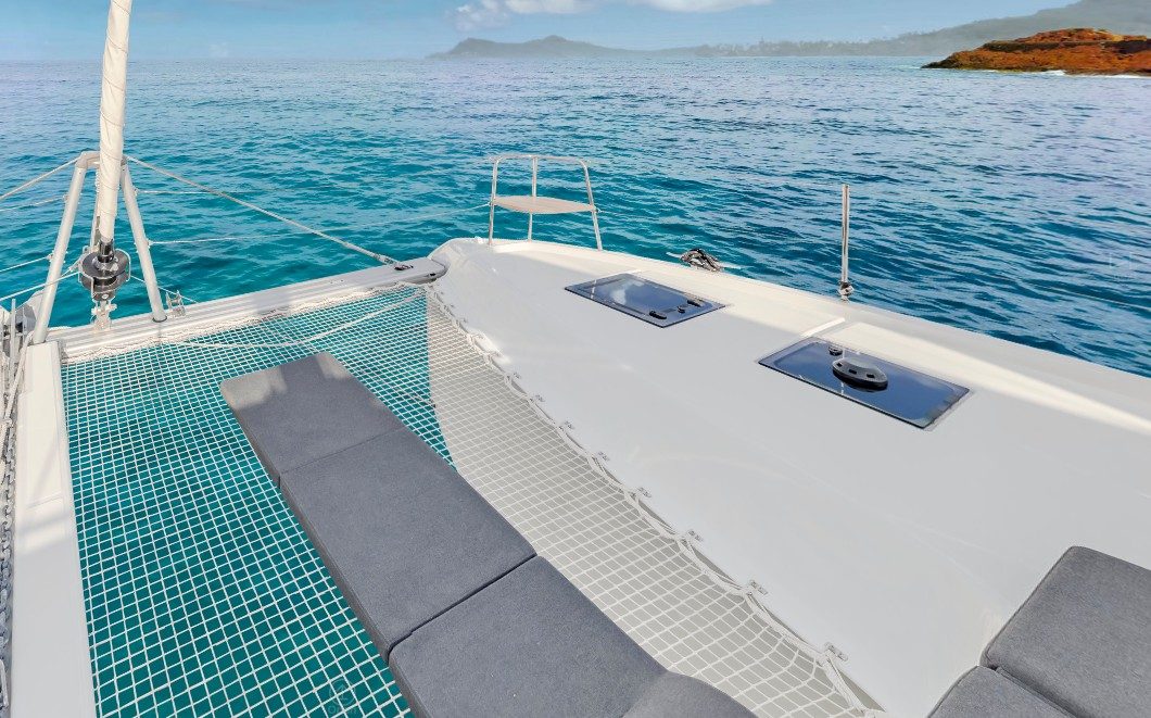 Foredeck trampolines